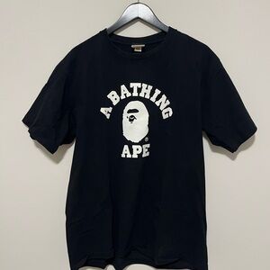 Bape Black and White Short Sleeve Tee Iconic Logo